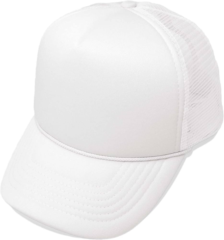 Trucker Hat Mesh Cap Solid Colors Lightweight with Adjustable Strap Small Braid | Amazon (US)