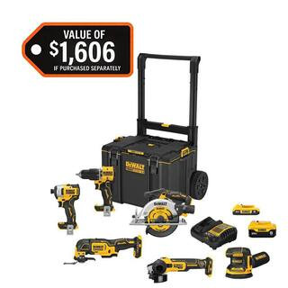 DEWALT 20-Volt MAX ToughSystem Lithium-Ion 6-Tool Cordless Combo Kit DCKTS681D1P1 - The Home Depo... | The Home Depot