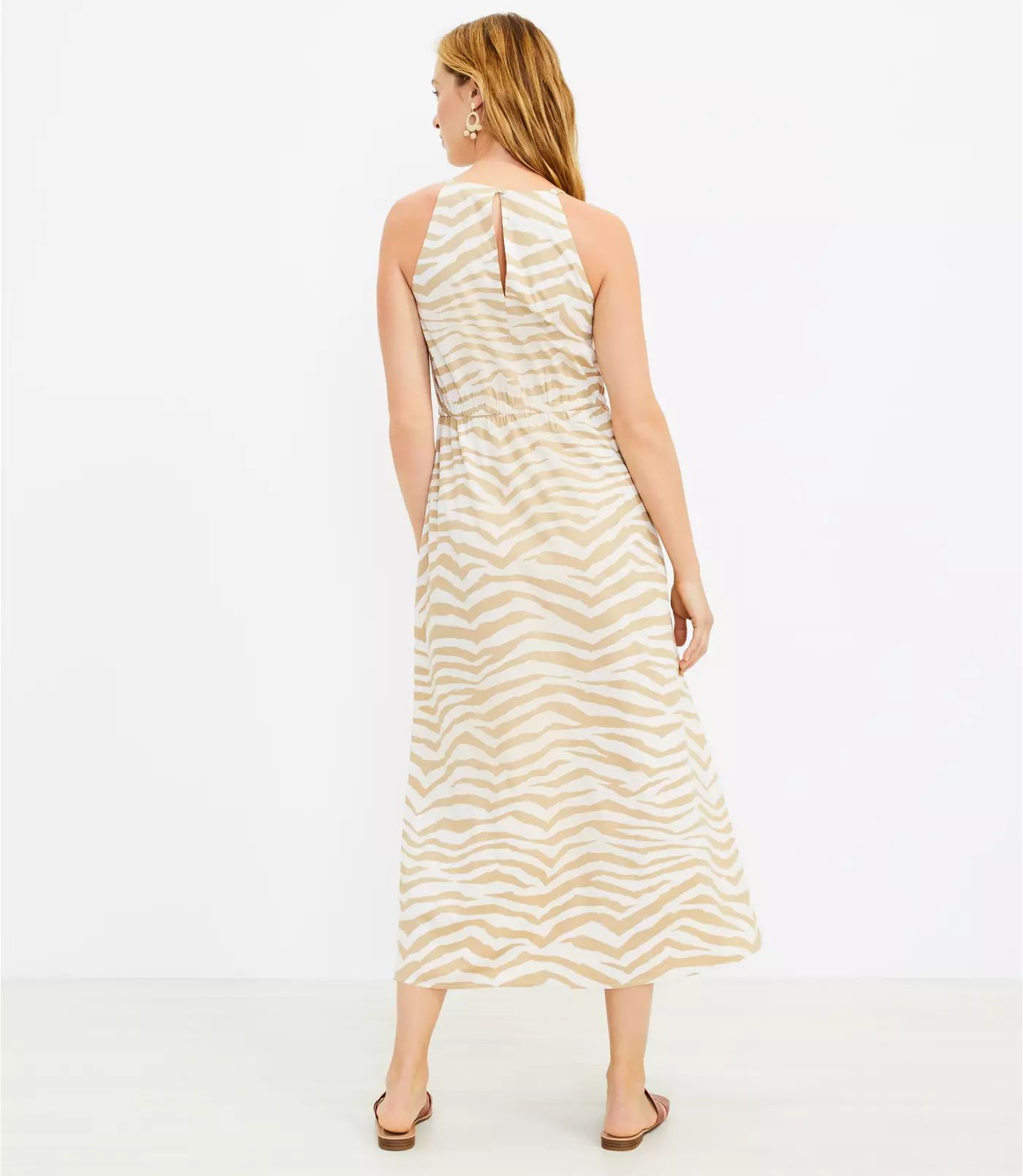 Tiger Print Midi Pocket Dress | LOFT