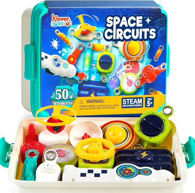 Klever Kits 50+ Projects Space Circuits - Electronics Kit for Kids with 46+ Components, Electroni... | Amazon (US)