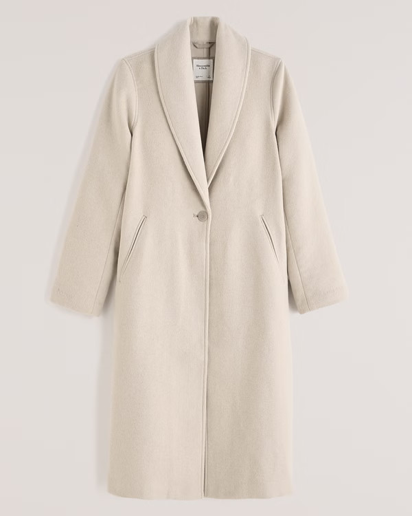 Women's Wool-Blend Double Cloth Blanket Coat | Women's Clearance | Abercrombie.com | Abercrombie & Fitch (US)