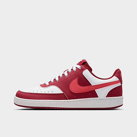 Nike Women's Court Vision Low Casual Shoes in Team Red/White/Adobe Size: 7.0 | Finish Line (US)