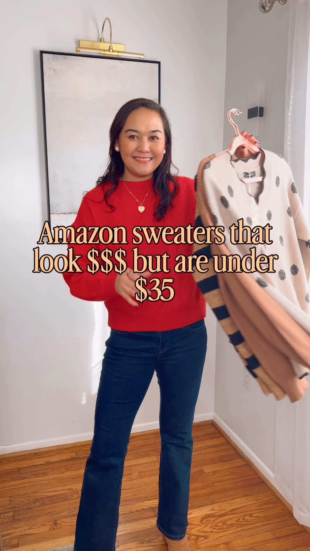 Three outfits. Three sweaters. All under $35 🙌

This is your sign that Amazon sweaters can look chic, flattering, and mom-life approved—without looking cheap.

I styled these for real life: errands, casual dinners, school pickup, and everything in between. Neutral, timeless, and easy to mix with what you already own 🤎

✨ Which one is your favorite: stripes, classic neutral, or polka dots?

Affordable fashion doesn’t have to mean boring.

amazon sweaters under $35, affordable sweaters for women, amazon fashion finds, budget friendly sweaters, fall outfits for women over 40, casual mom outfits, affordable mom fashion, amazon outfits women, neutral sweaters women, everyday sweater outfits, fall outfit, winter outfit 


#LTKootd #LTKSeasonal #LTKGiftGuide