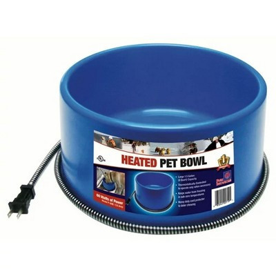 Farm Innovators 60 Watt Premium Plastic Heated Pet Water Bowl with Advanced Thermostatic Control for Large Dogs and Cats, Blue | Target