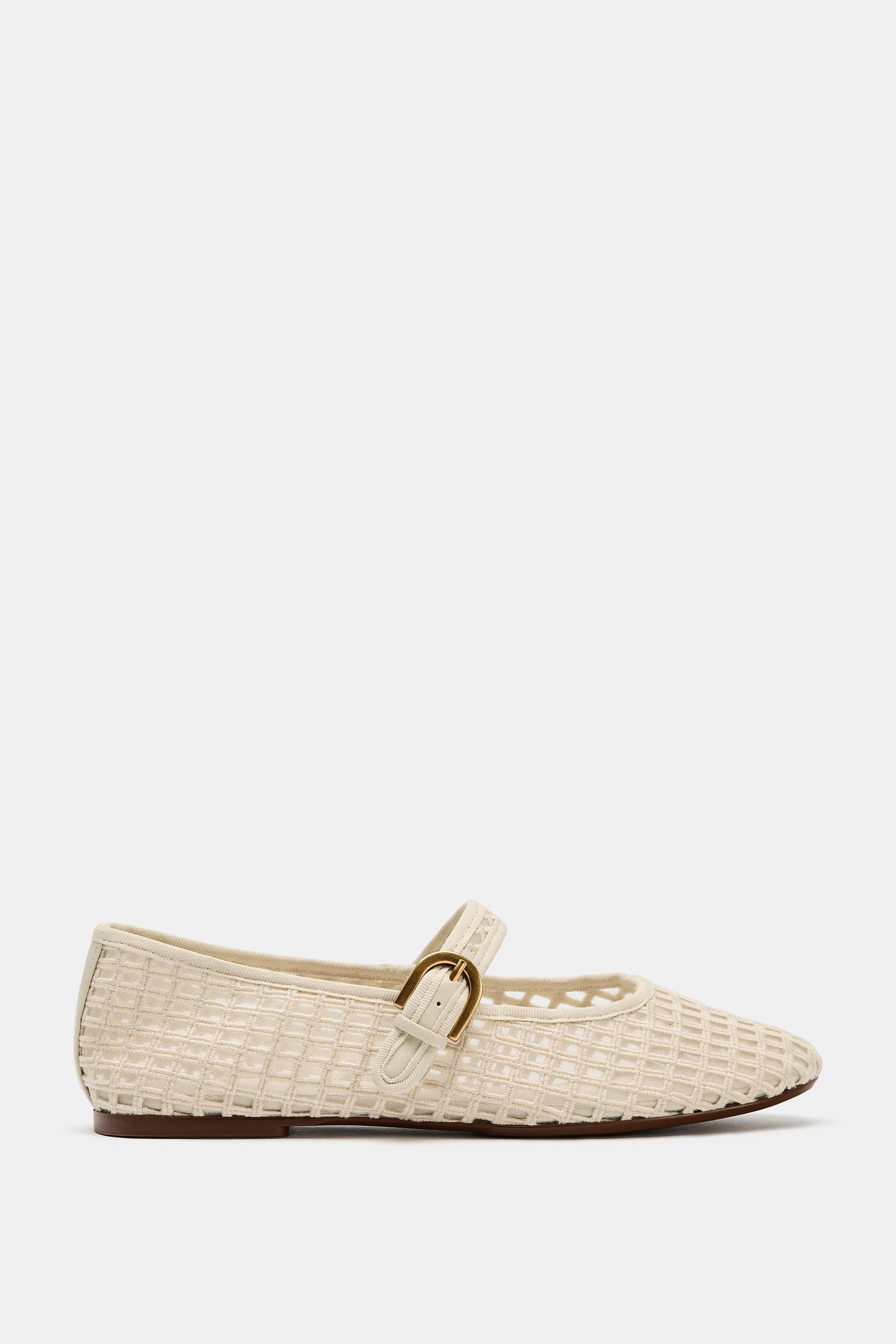 CROCHET EFFECT BALLET FLATS | Zara US