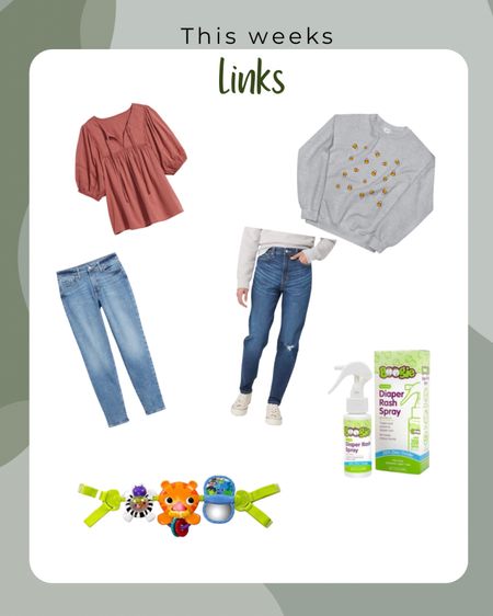 Weekly links! Mom jeans, sweater, car seat toy, diaper rash spray 

#LTKstyletip #LTKfamily #LTKunder50