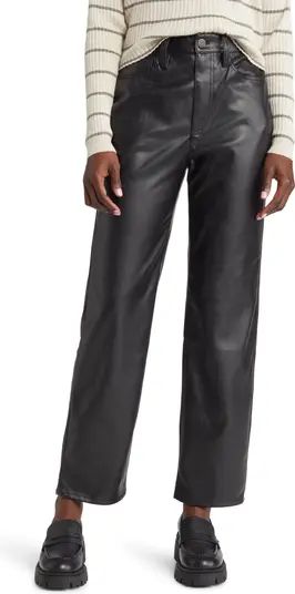 The Perfect High Waist Straight Leg Faux Leather Pants | Nordstrom