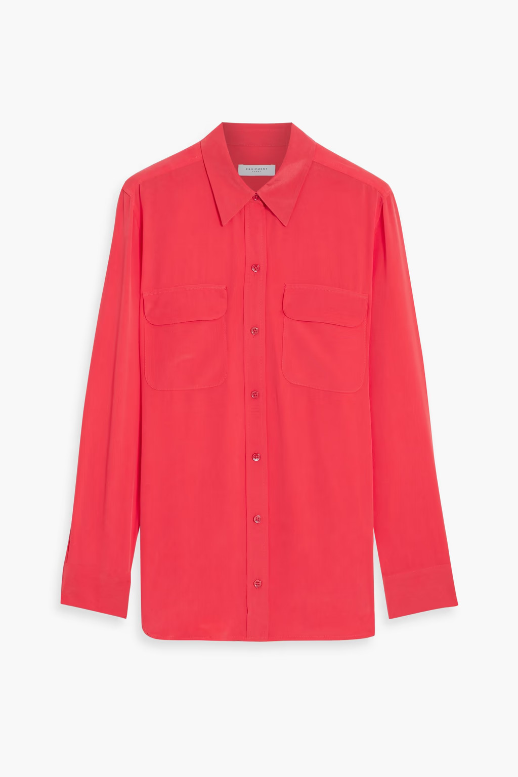 Slim Signature washed-silk shirt | The Outnet (US and CA)
