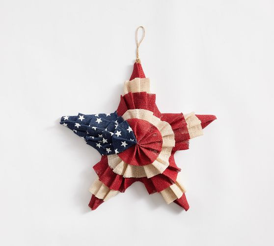 Liberty Outdoor Burlap Star | Pottery Barn (US)