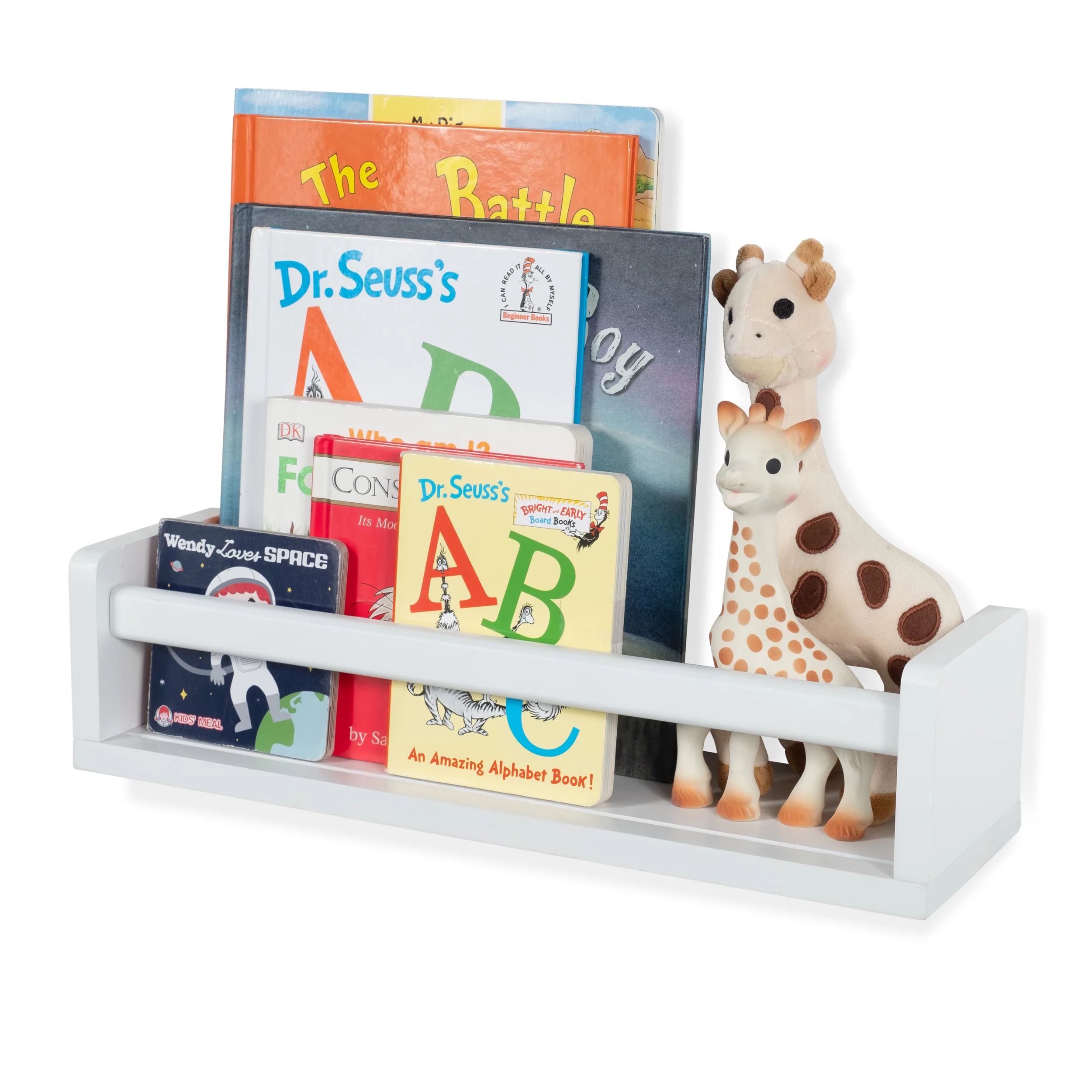 Wallniture Madrid Kids Books Shelf Nursery Organizer Wall Mount Bookcase 16.5" Toy Storage Shelf ... | Walmart (US)