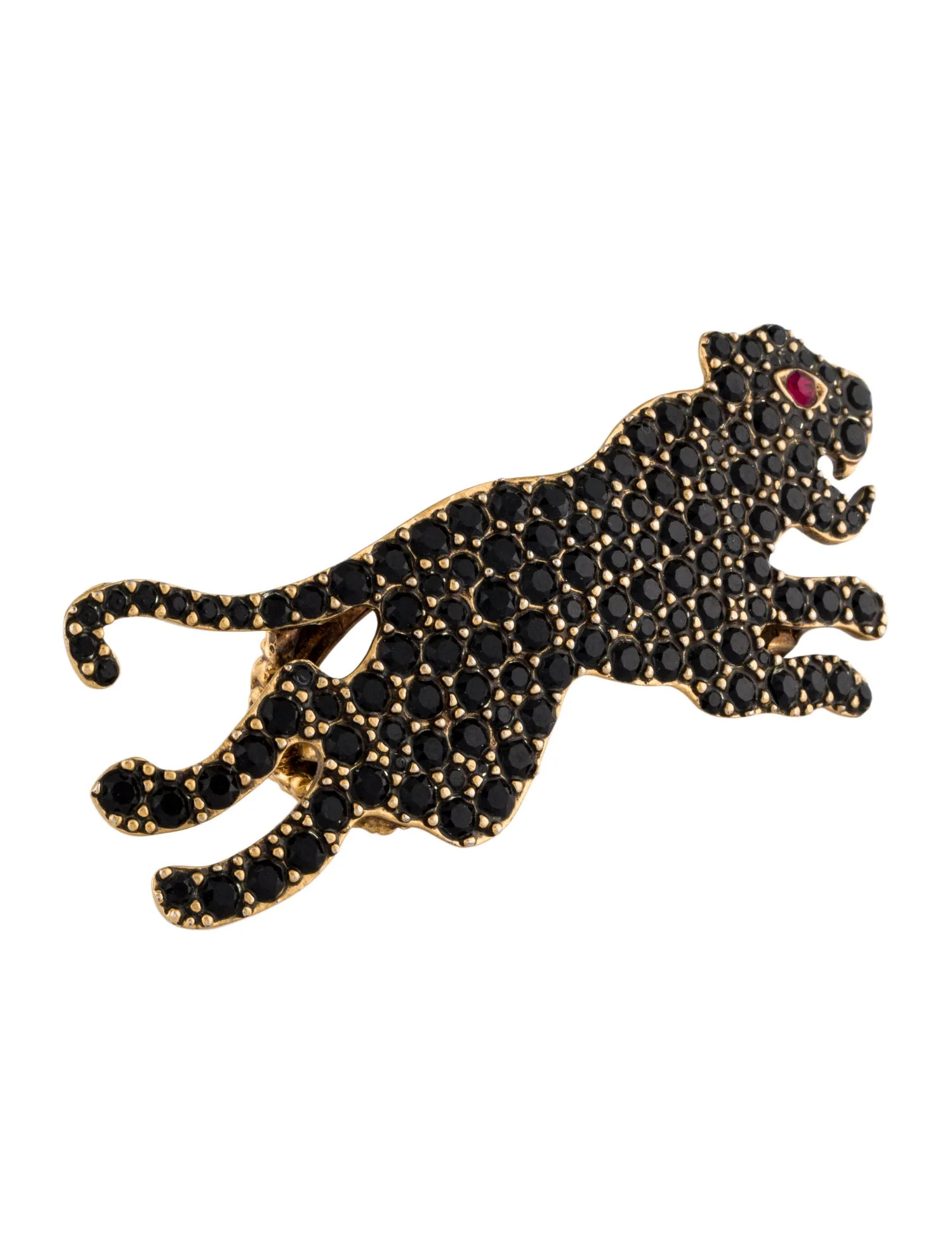 Gucci Crystal Panther Double Finger Cocktail Ring - Cocktail Ring, Rings - GUC1993210 | The RealR... | The RealReal