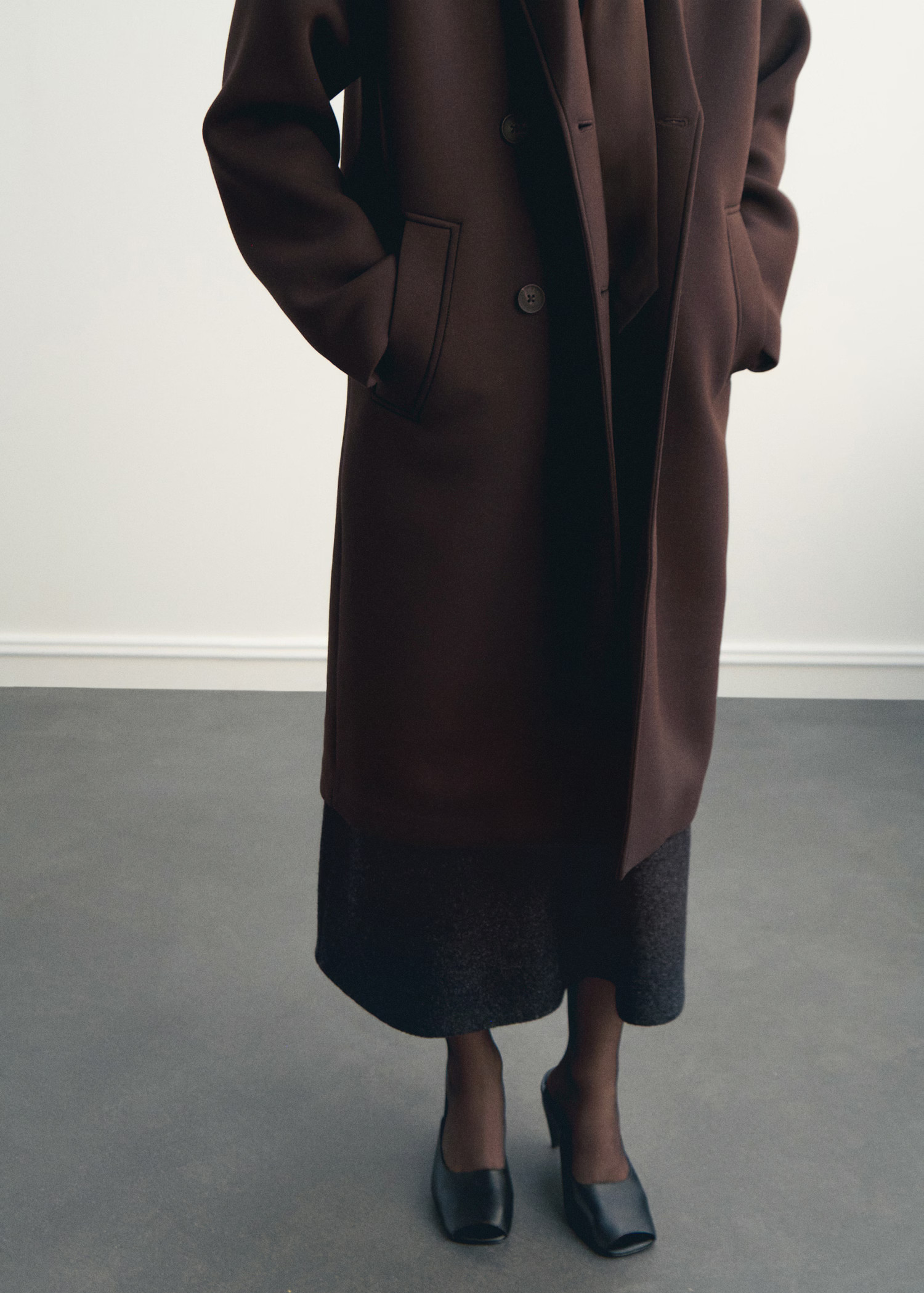 Long combined coat | MANGO (UK)