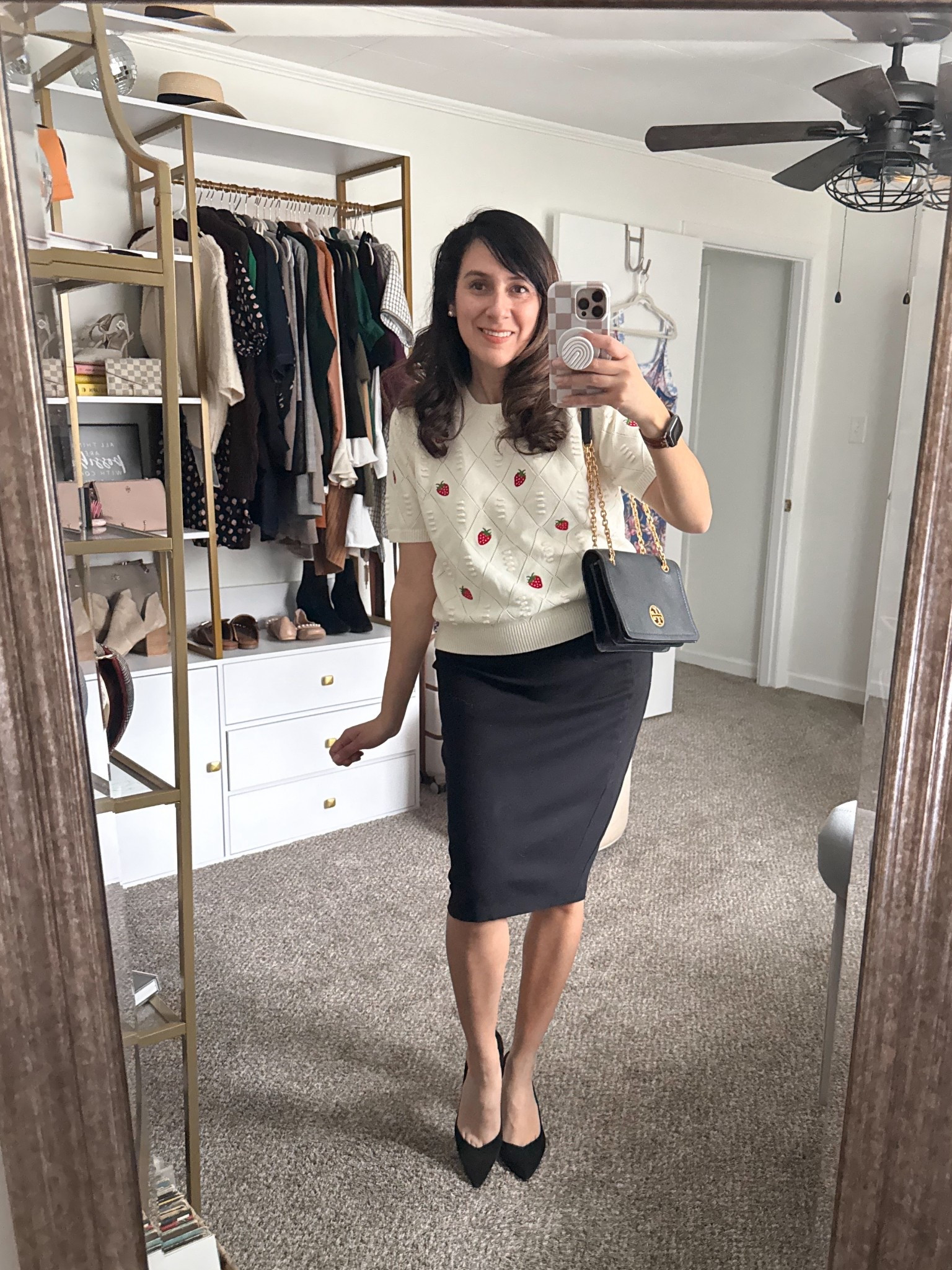 This strawberry sweater 🍓 is one of those pieces that instantly makes a classic pencil skirt feel fresh again — polished enough for the office but still fun and feminine.

If you’ve been stuck in a workwear rut, try adding one playful piece to your usual staples. It really does make getting dressed easier.

Would you wear this to work? 
Comment SHOP if you want the link.


#LTKootd #LTKgrwm #LTKstorytime