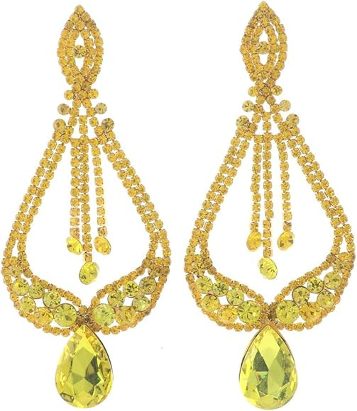 Large Rhinestone Drop Earrings | Amazon (US)