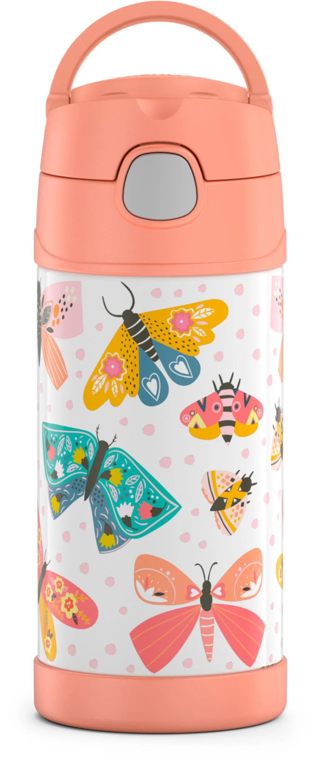 Thermos Kids Stainless Steel Vacuum Insulated Funtainer straw bottle, Butterfly, 12oz | Walmart (US)