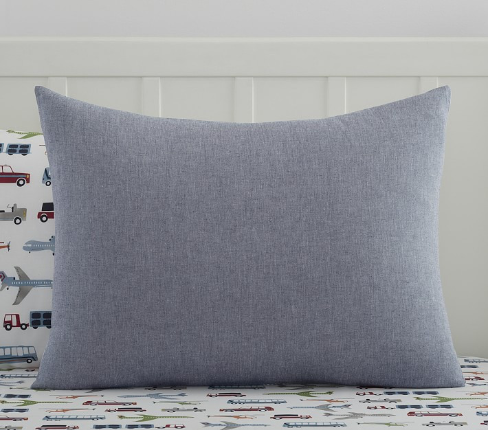 Chambray Reversible Organic Duvet Cover & Shams | Pottery Barn Kids