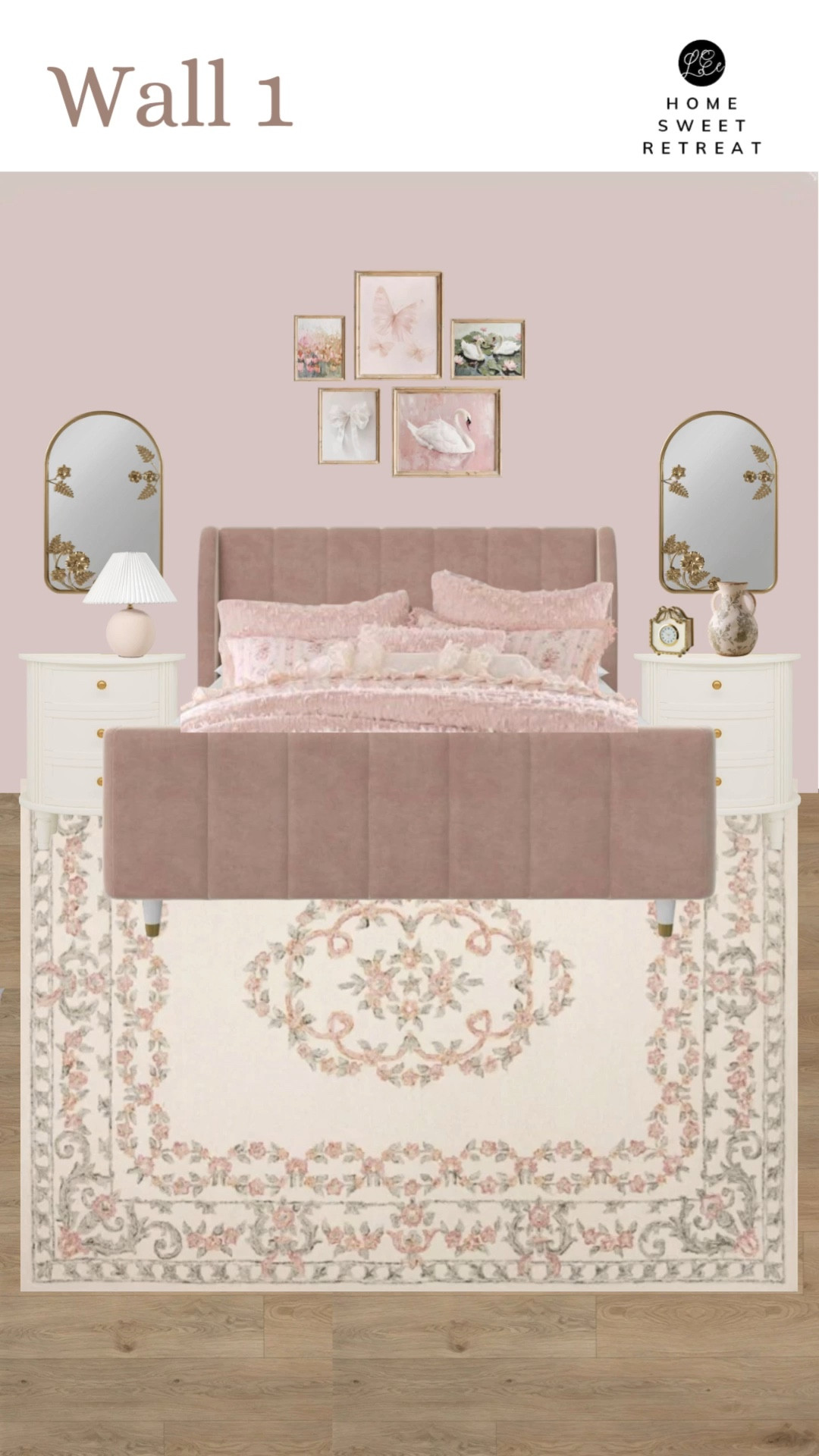 Shop this adorable young girl bedroom 🩷 moodboard bedroom inspiration. Virtual interior design.  Affordable interior design.  Room ideas  

#LTKHome #LTKSaleAlert #LTKKids