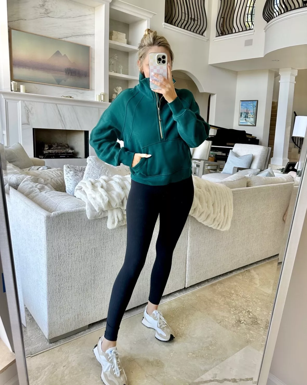 Scuba Oversized Funnel Neck Half … curated on LTK  Fitness wear outfits,  Half zip outfit, Athleisure outfits