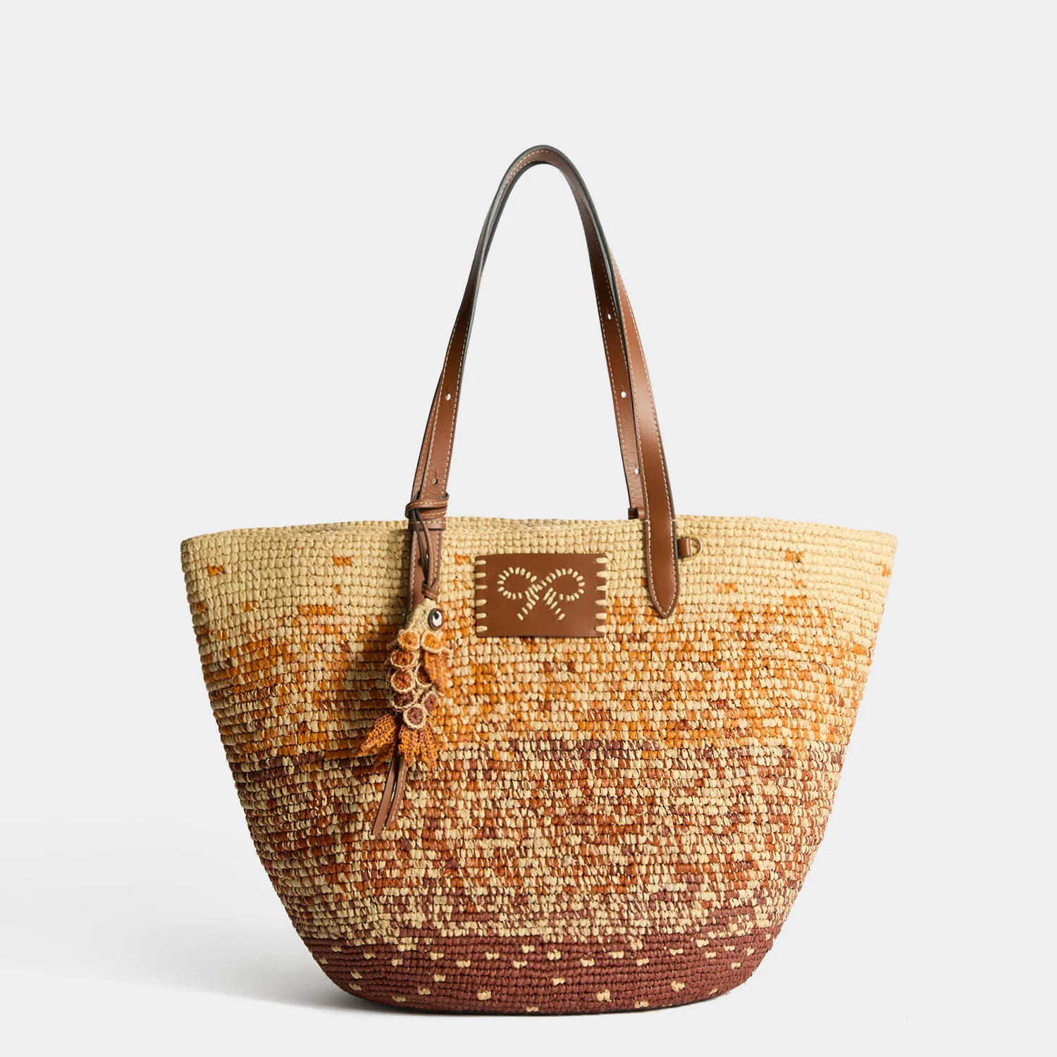 Raffia Dégradé Large Round Basket | Anya Hindmarch (Global)