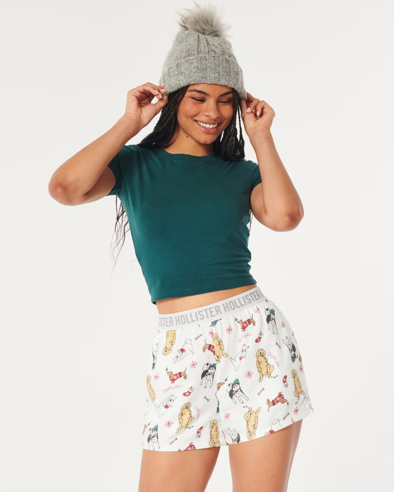 High-Rise Flannel Shorts | Hollister (US)