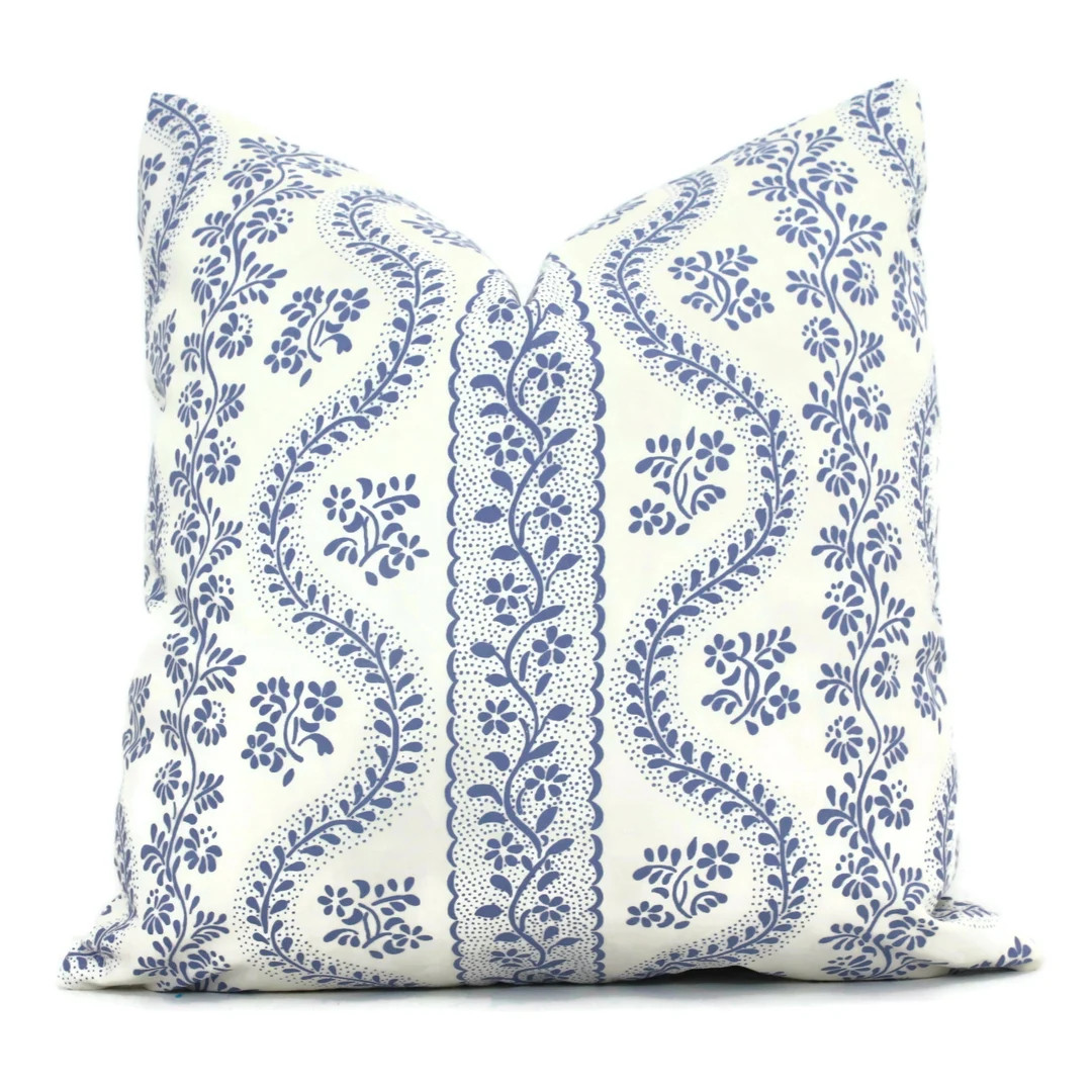 Decorative Pillow Cover Sister Parish Dolly in Blue Pillow cover,  Toss Pillow, Accent Pillow, Th... | Etsy (US)