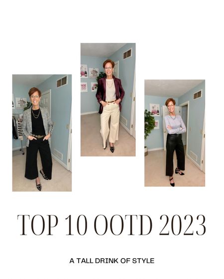 Embracing Timeless Elegance: My Top 10 Outfits of 2023! 

These outfits aren't just looks; they're a mood, a statement, and a celebration of timeless fashion.

Each piece carefully curated to elevate your wardrobe. 

Which look resonates with your style? Let me know in the comments!

Black jeans, black short sleeve sweater, plaid blazer, ecru jeans, cream cashmere crew neck, raspberry velvet blazer, black faux leather pants, silver sequin top

Over 50 fashion, tall girl, workwear, everyday, timeless, Classic Outfits

Hi I’m Suzanne from A Tall Drink of Style - I am 6’1”. I have a 36” inseam. I wear a medium in most tops, an 8 or a 10 in most bottoms, an 8 in most dresses, and a size 9 shoe. 


#LTKover40 #LTKfindsunder100 #LTKworkwear
