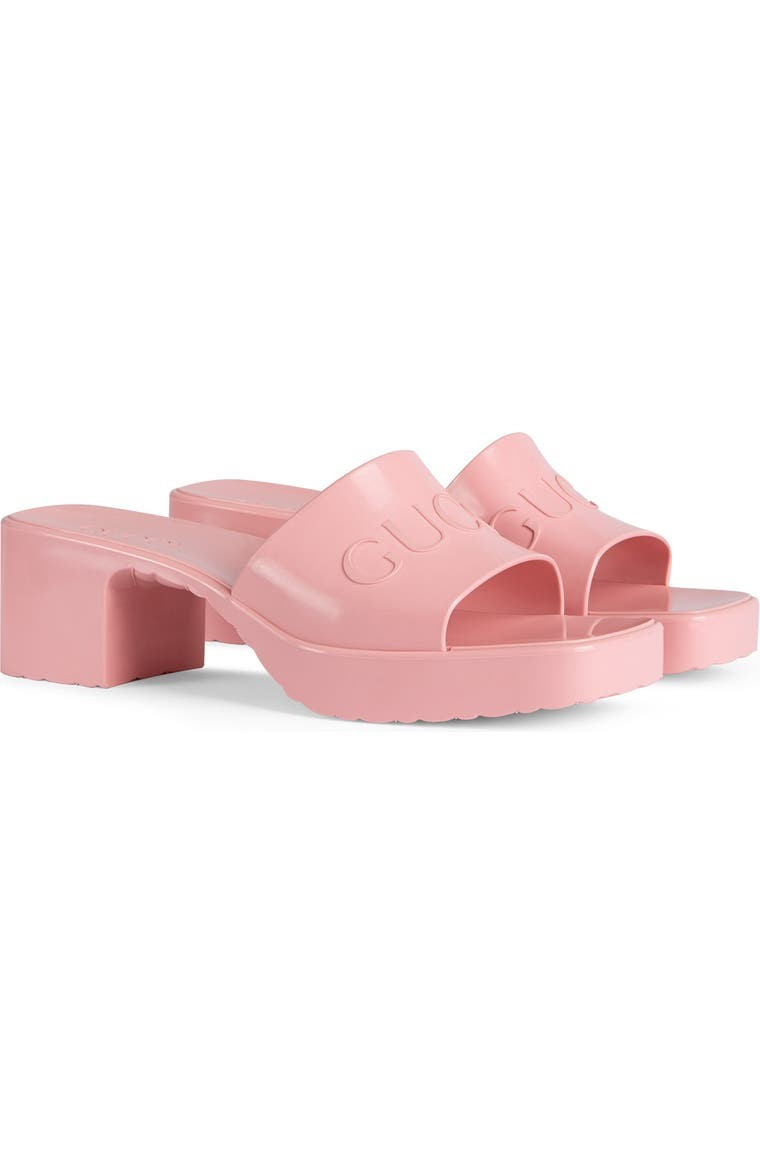 Rubber Logo Platform Slide Sandal | Nordstrom