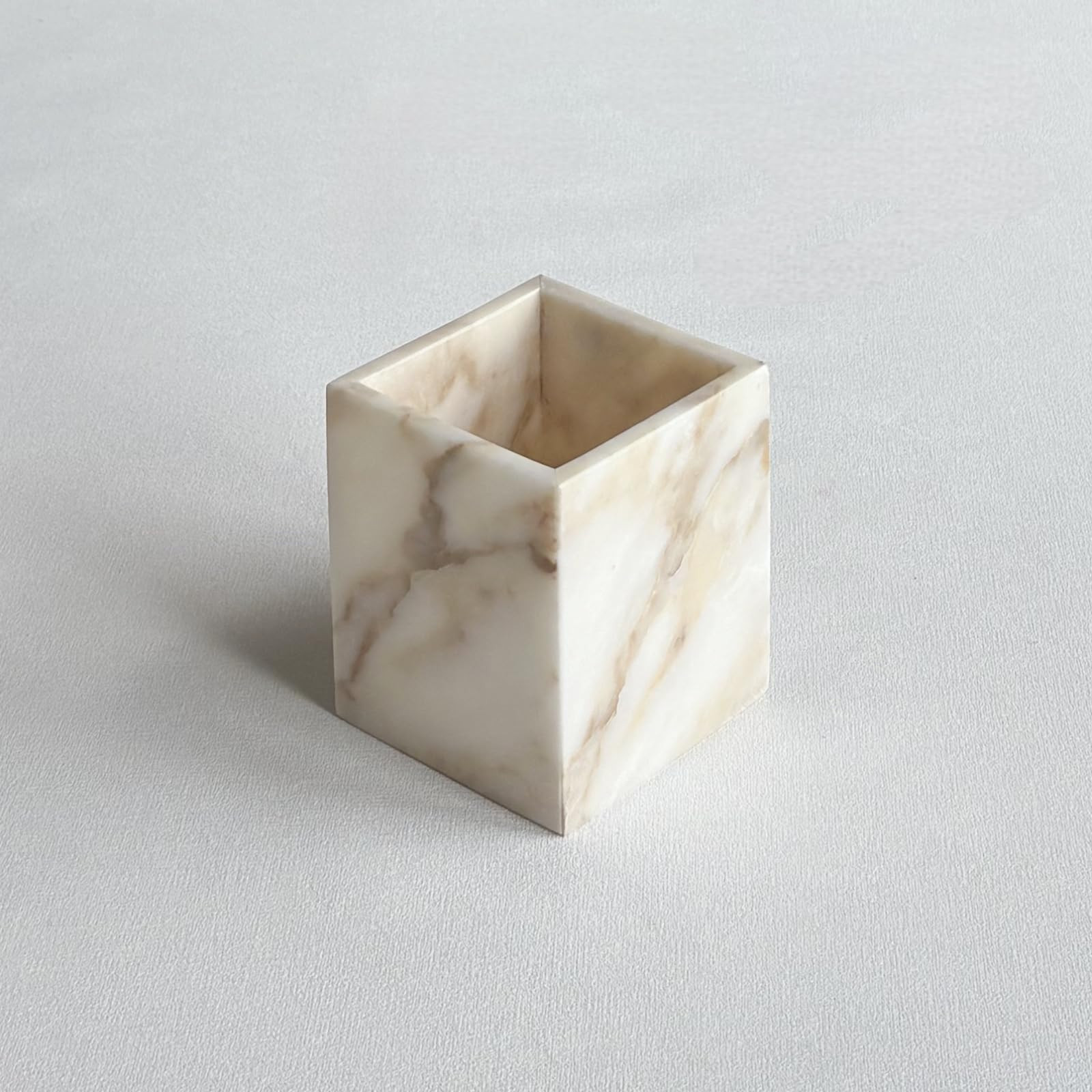 Natural Marble Stone Square Storage Container Empty Vessel Holder Cup for Candle/Pens/Sundries it... | Amazon (US)