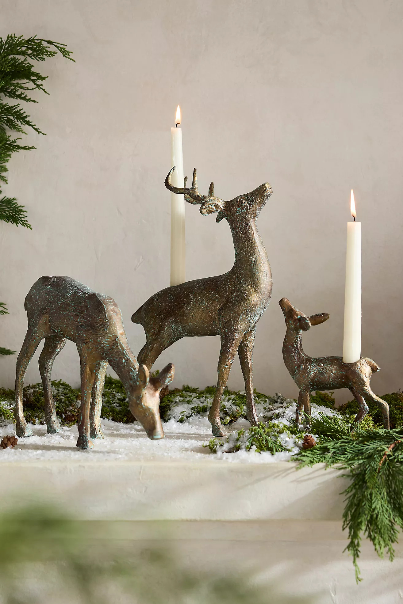 Deer Metal Taper Holder | Anthropologie (US)