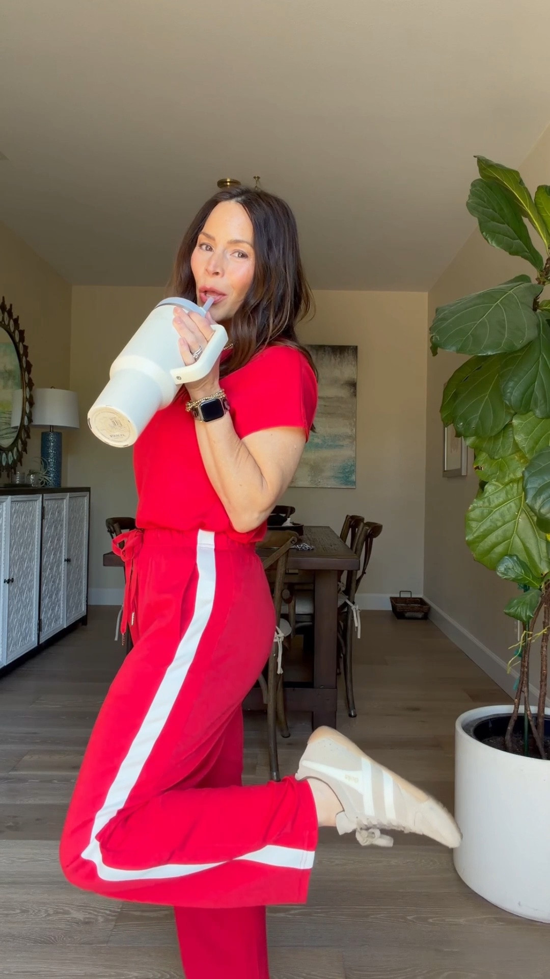 POV: you’re either rushing to practice, cheering on a game or you running around getting snacks and gear for the kid's sports. 
.
This sporty set is my new go-to for the cooler days and evenings. Off duty errands or on the sidelines, it just works- easy and soft and in the team color! Water vessel in one hand, tote/purse in the other,  you get it.
And petite friends, I’m 5’2” and these pants fit perfectly. No bunching, no extra fabric at the bottom, just a clean fit. That rarely happens so I had to say something.
Comes in short, regular and tall lengths too!

Comfy, easy, and actually cute. Everything a sports mom needs.
Drop a comment below and I’ll send you the link!

#LTKootd #LTKmomlife #LTKPetite