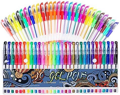Gel Pens 30 Colors Gel Marker Set Colored Pen with 40% More Ink for Adult Coloring Books Drawing ... | Amazon (US)