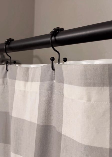Shower curtain // Matte black bathroom accessoriess

#LTKhome #LTKfindsunder50