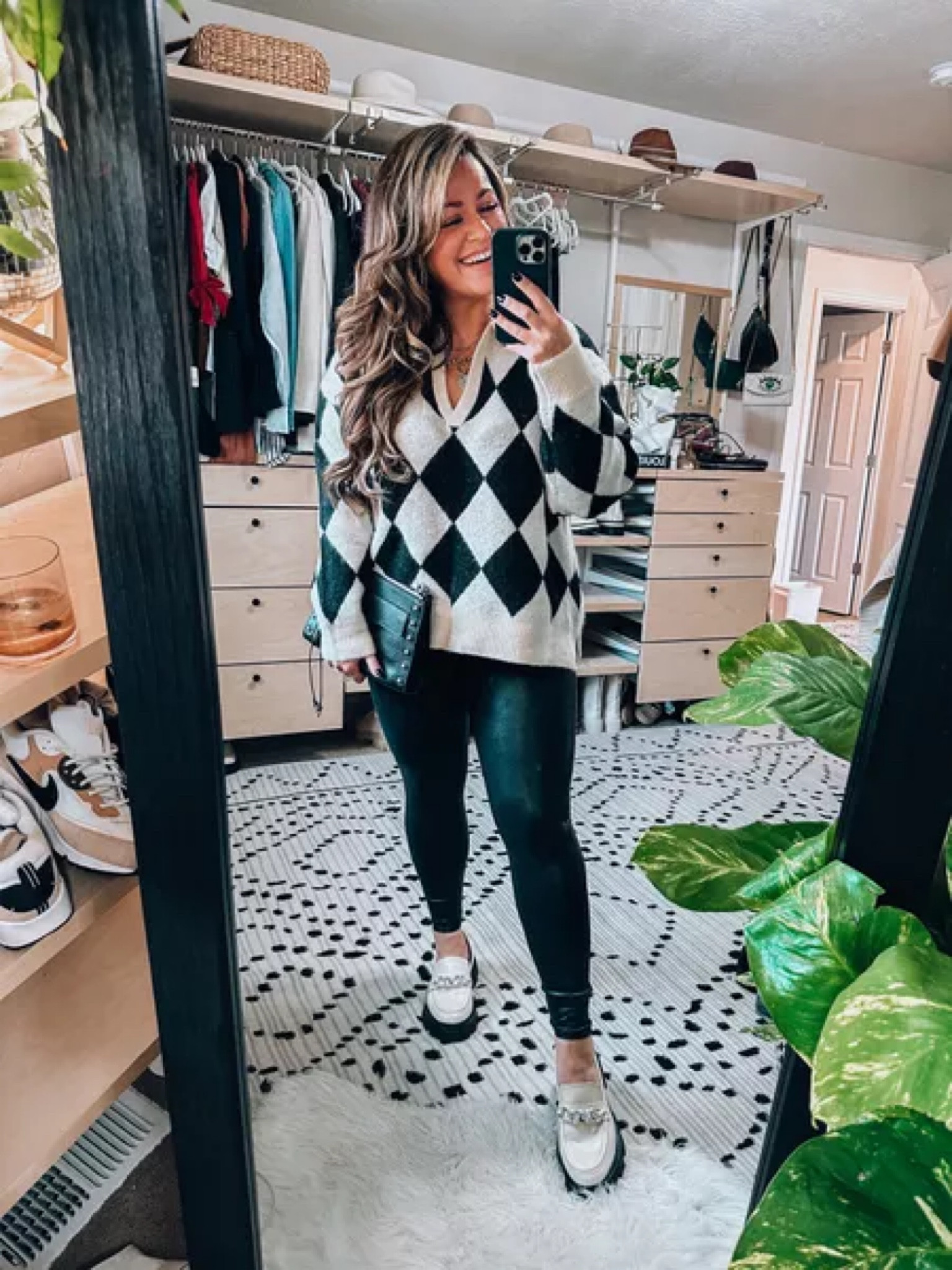 Midsize workwear outfit with spanx faux leather leggings -sweater is an xl - faux leather leggings size up one (1x)code: TARYNTRULYXSPANX. Loafers are Walmart! My fave crossbody bag is on sale!

#LTKstyletip #LTKcurves