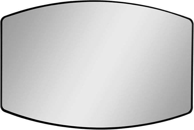 LuuLake Oblong Black Rectangle Large Framed Wall Mirror with Angled Beveled Mirror Frame Living R... | Amazon (US)