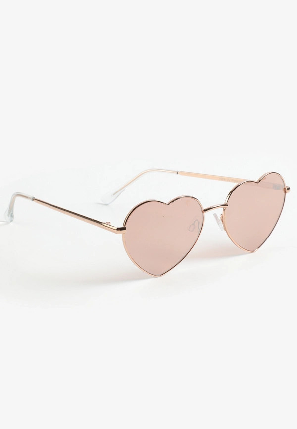 Rose Gold Heart Shaped Sunglasses | Maurices