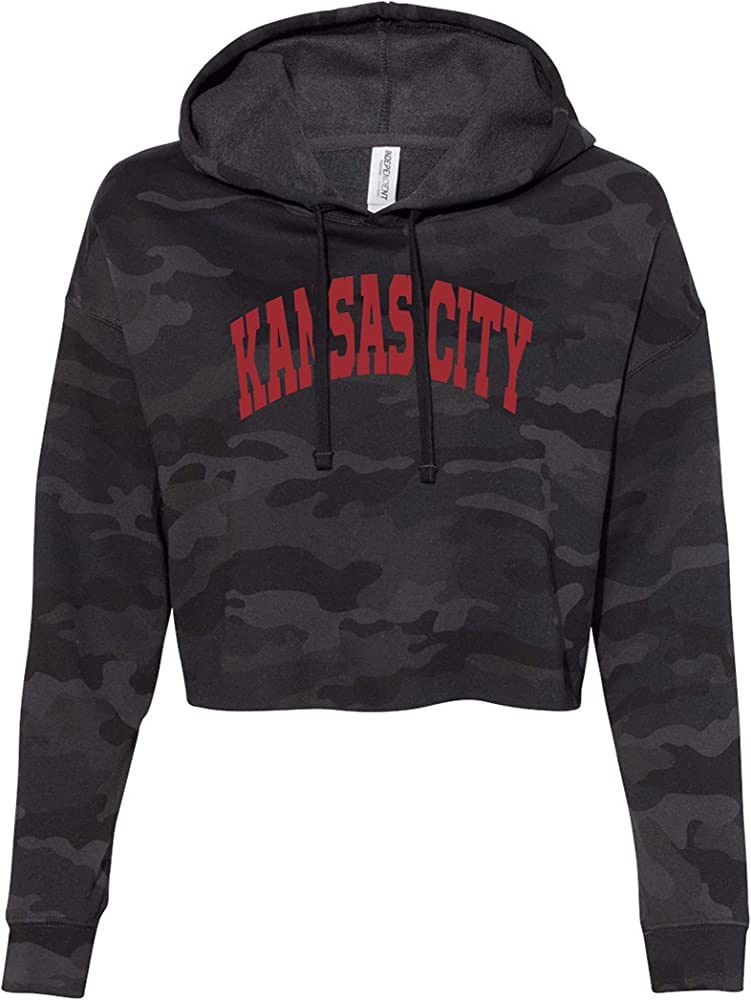 KC Proud Hometown Fashion Crop Top Hoodie "Kansas City" Royaltee Collection | Amazon (US)
