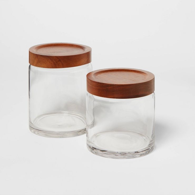 Canister Acacia/Glass Small - Threshold™ | Target