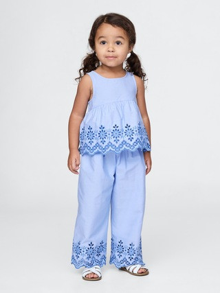 Baby & Toddler Eyelet Poplin Outfit Set | Gap (CA)