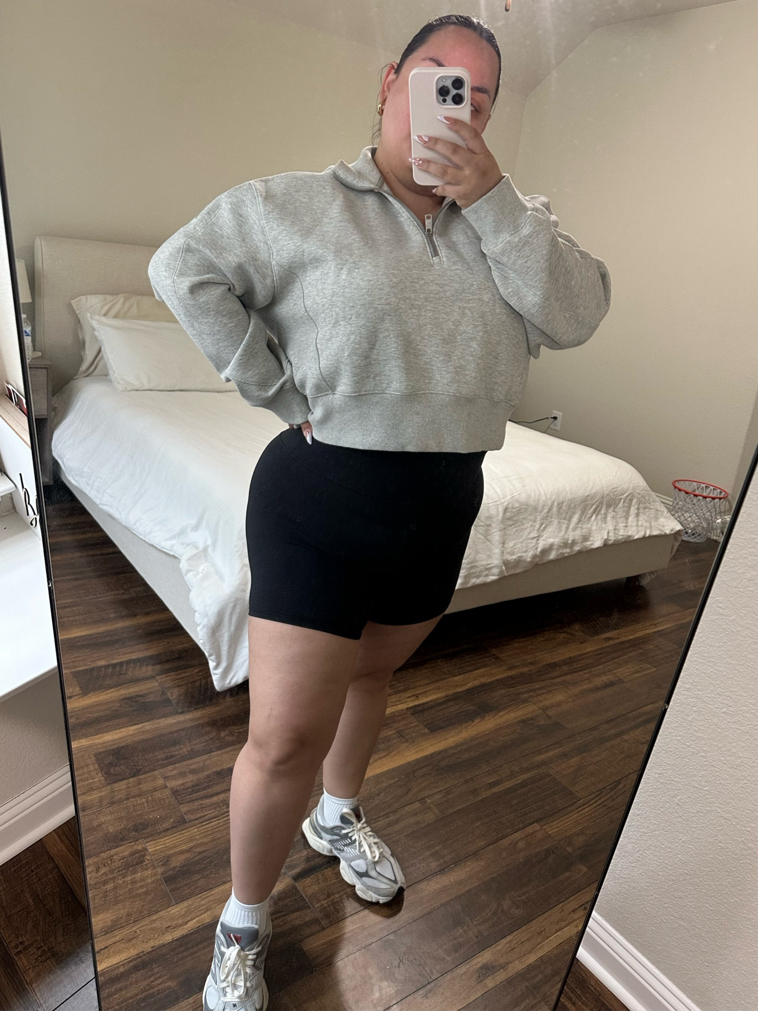 Quick outfit for today. Target biker shorts and Abercrombie YPB half zip! 

Wearing size XL in top and bottom  

#LTKxTarget #LTKActive #LTKplussize