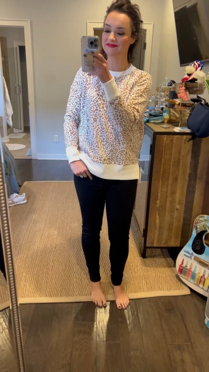 Walmart Fashion // Time and Tru // Leopard Sweater // Denim Skinny Jeans // Gift guide for her // winter outfits // thanksgiving outfit + holiday outfit fits TTS. 

#LTKunder50 #LTKstyletip #LTKHoliday