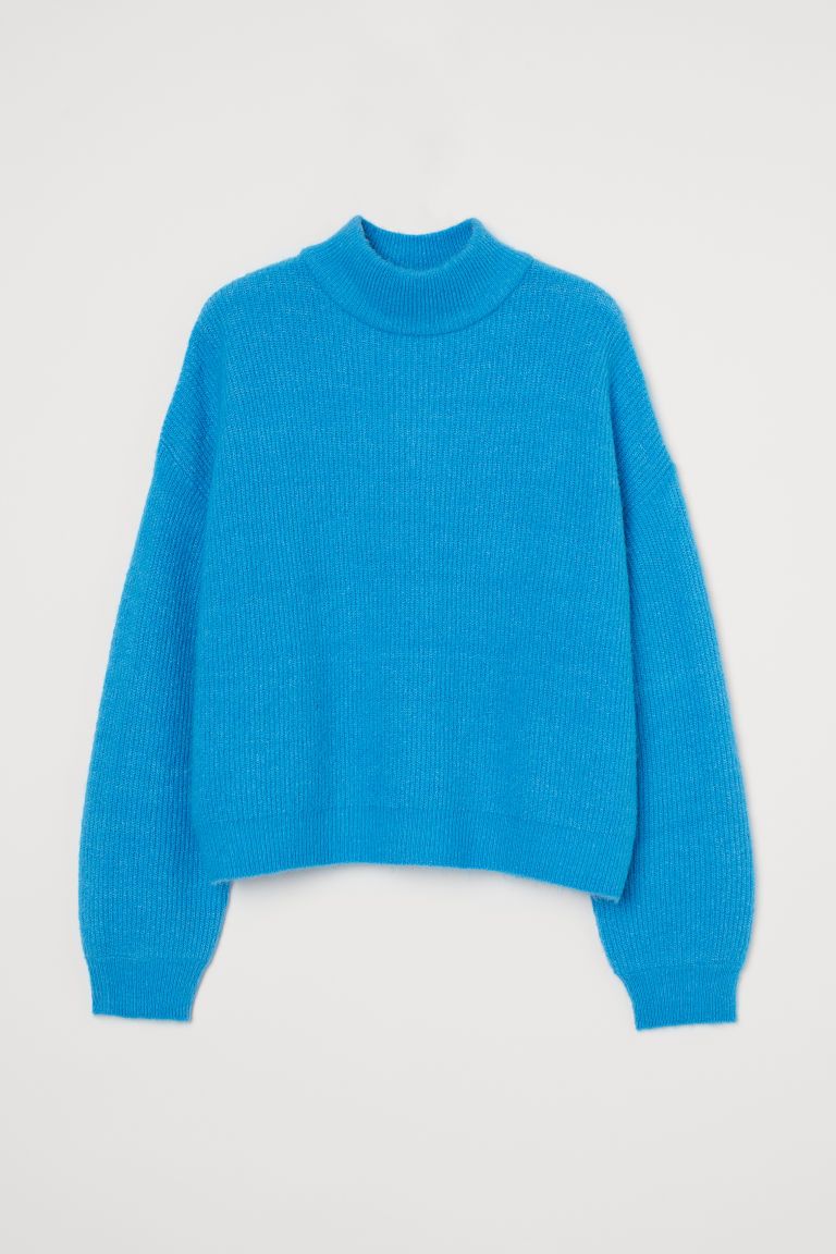 H & M - Wide-cut Sweater - Blue | H&M (US + CA)