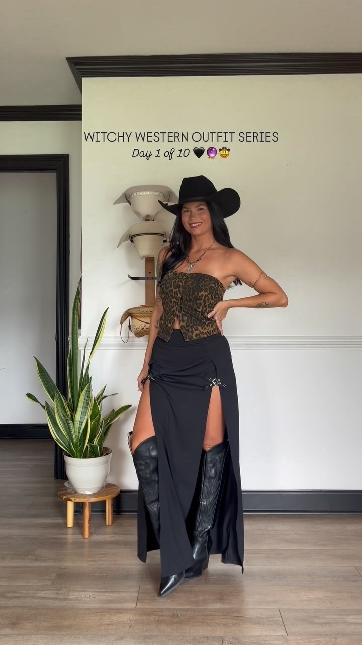 Witchy western calls for leopard print 🐆 wearing xs in all! Top runs larger in bust so I’d size down! Code LORIG30 or LORILYNN35 to save on boots. Code 15LORI for 15% off hat

#LTKootd #LTKSeasonal #LTKgrwm