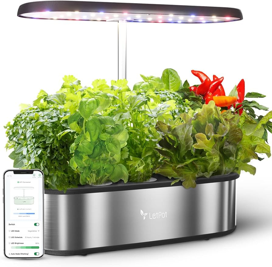 LetPot LPH-SE Hydroponics Growing System, 12 Pods Smart Herb Garden Kit Indoor, Indoor Garden, AP... | Amazon (US)