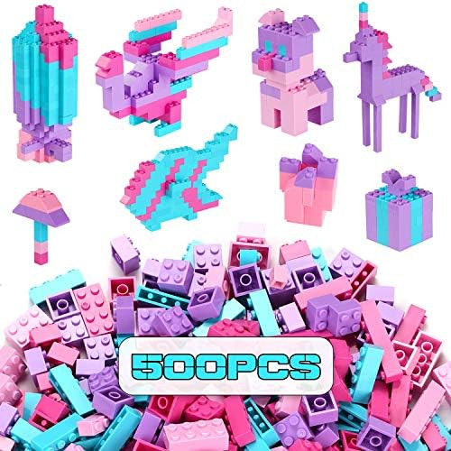 Building Bricks 500 Pieces Set ,Classic Colors Building Blocks Toys,Compatible with All Major Bra... | Amazon (US)