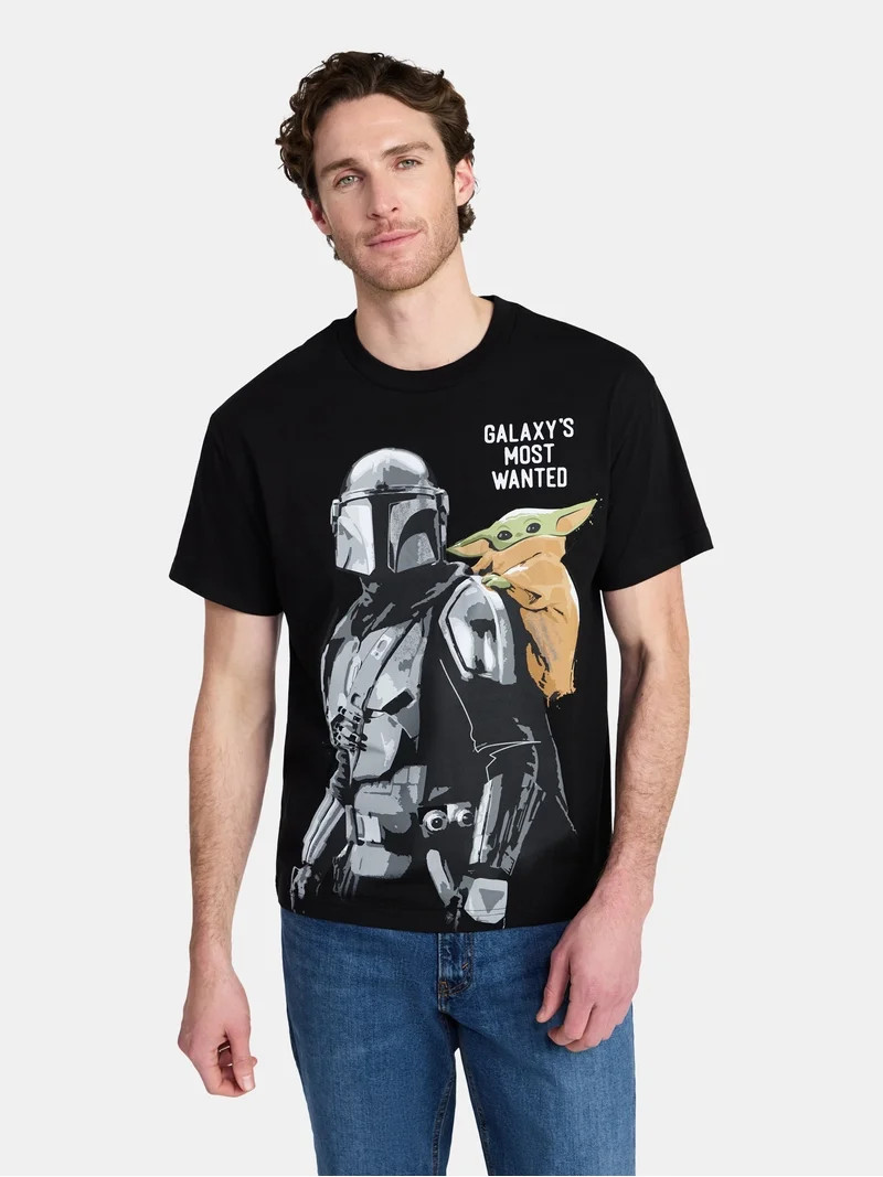 The Mandalorian Men's and Big Men's Mando and Grogu Graphic Tee with Short Sleeves, Sizes S-3XL | Walmart (US)