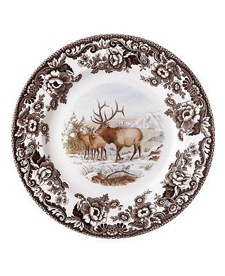 Spode Woodland Elk Dinner Plate - Macy's | Macy's