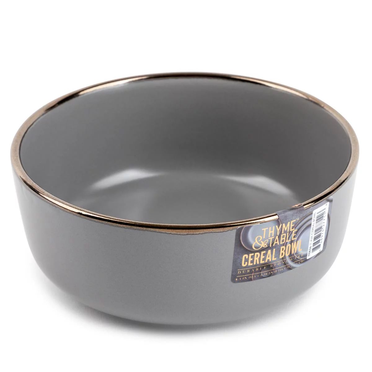 Thyme & Table Dinnerware Grey Ava Stoneware Stoneware Round Cereal Bowl | Walmart (US)
