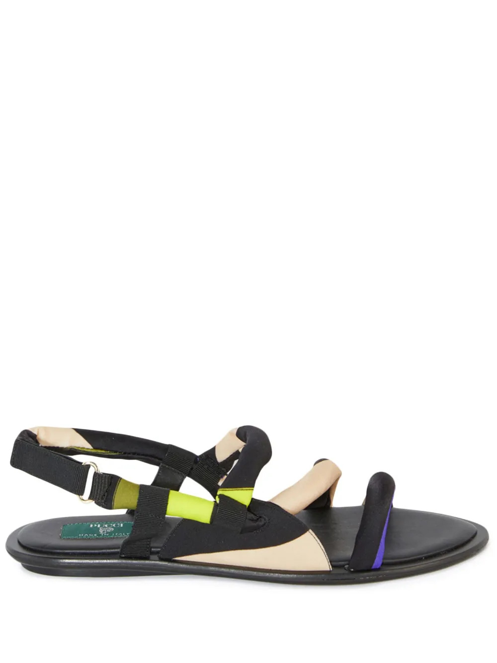 PUCCI Lee Marmo-print Padded Sandals - Farfetch | Farfetch Global