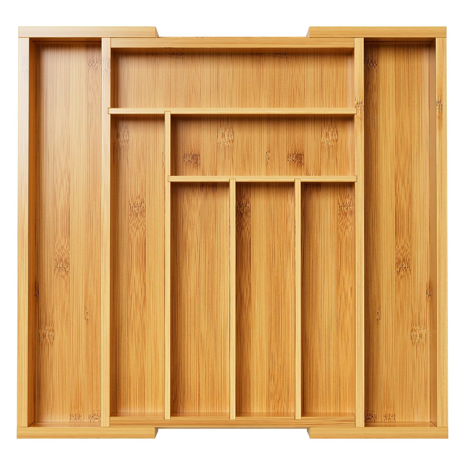 Pipishell Bamboo Expandable Drawer Organizer for Utensils Holder, Adjustable Cutlery Tray, Wood D... | Amazon (US)