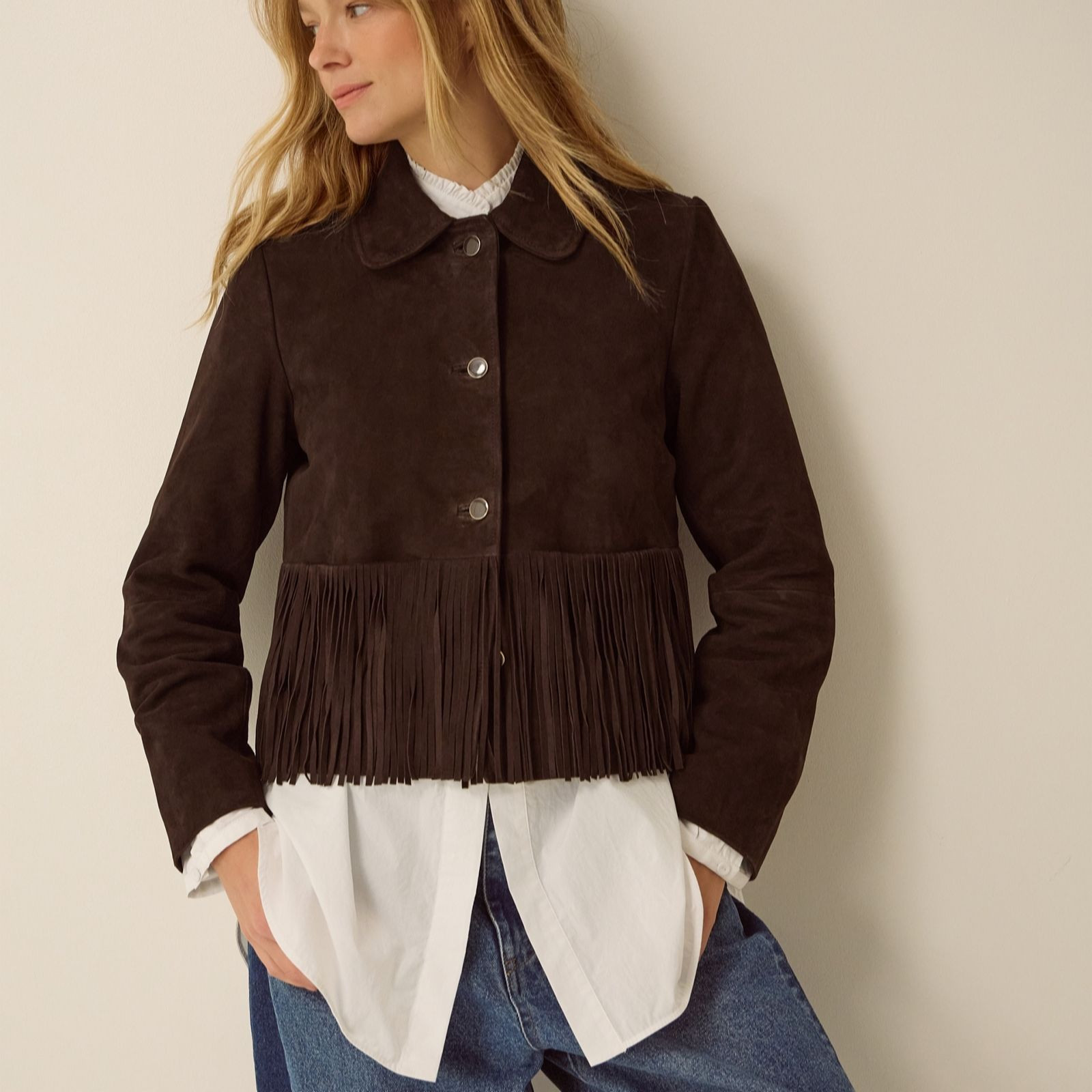 Monsoon Maude Suede Jacket | QVC UK